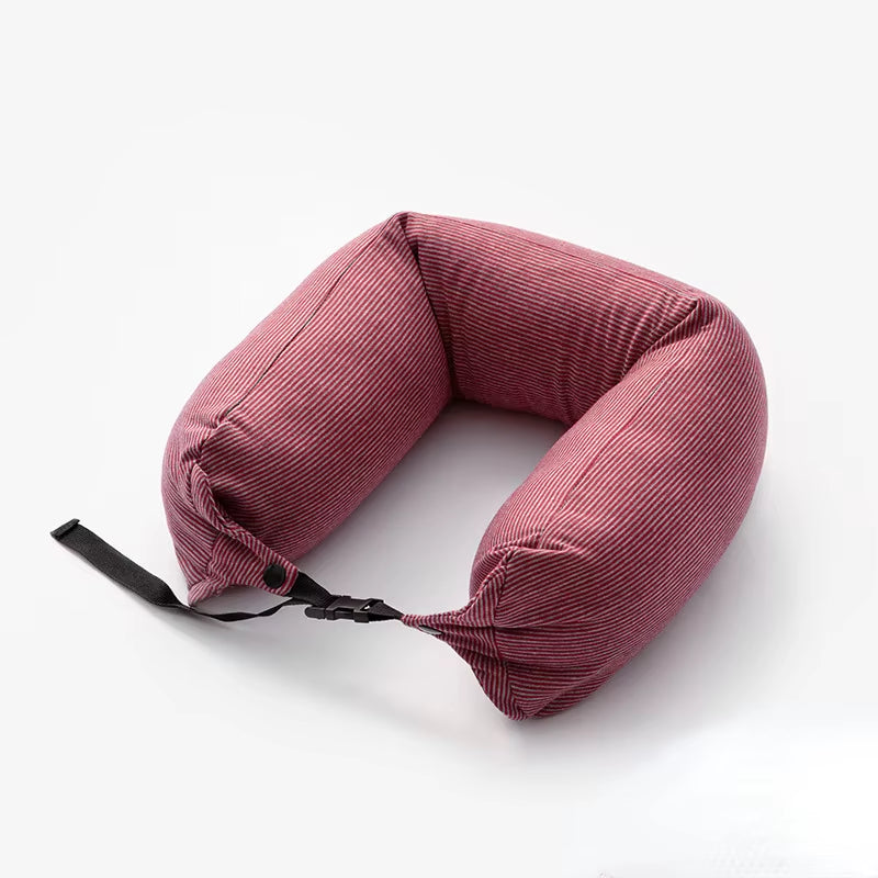 Liangpin Neck Pillow Striped Particle Pillow Car Neck Pillow Japanese Style Cylindrical Pillow Travel Pillow