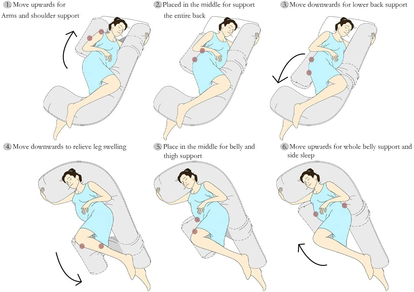 Pregnancy Pillow,Maternity Body Pillow with Pillow Cover,H Shaped Body Pillow for Pregnant Women (Purple Jersey)