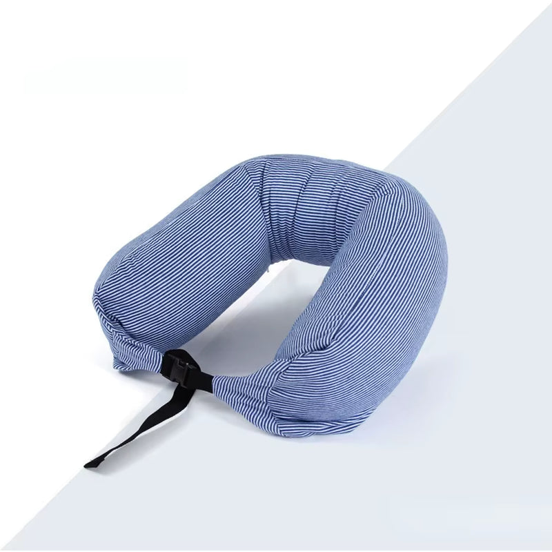 Liangpin Neck Pillow Striped Particle Pillow Car Neck Pillow Japanese Style Cylindrical Pillow Travel Pillow