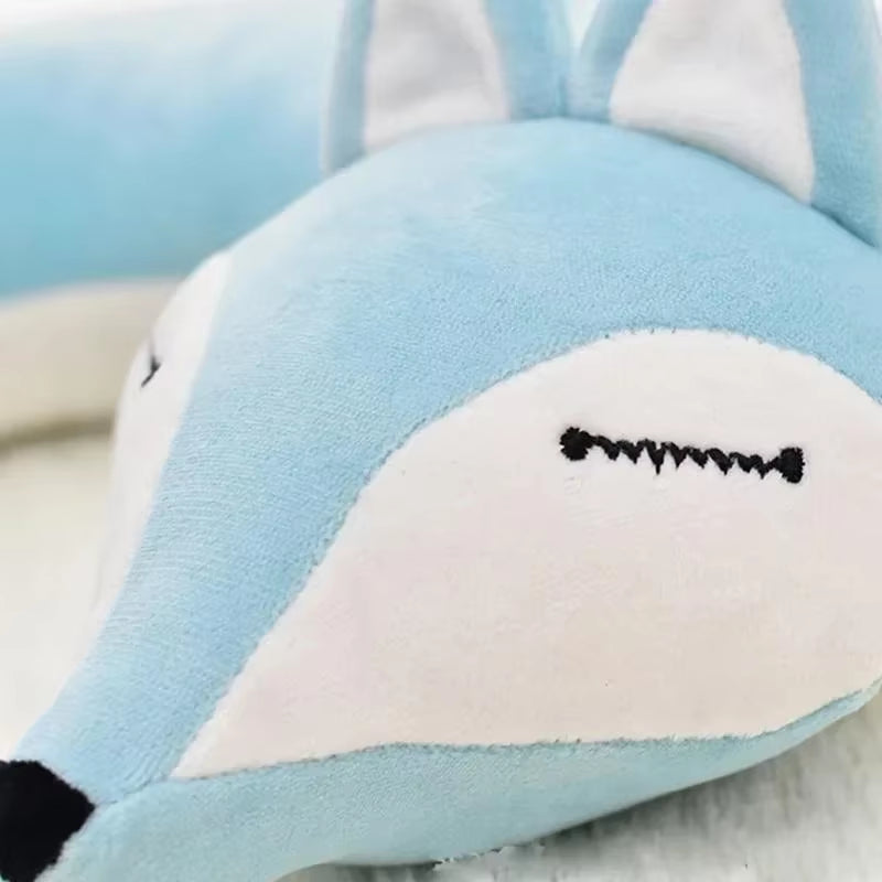 Travel Pillow U Shape Neck Pillow Cute Fox Pillow Hug Sleeping Pillows Ornamental Pillow Office Sleep Pillow 30*30*8CM