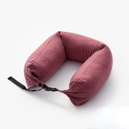 Liangpin Neck Pillow Striped Particle Pillow Car Neck Pillow Japanese Style Cylindrical Pillow Travel Pillow