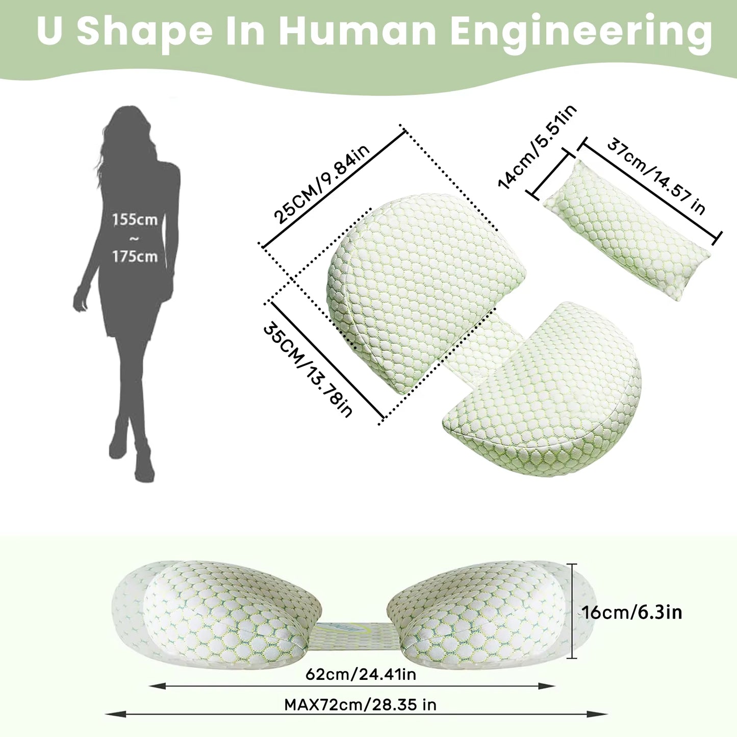 Pregnancy Pillow for Pregnant Women,Soft Pregnancy Body Pillow,Support for Back, Hips, Legs,Maternity Pillow