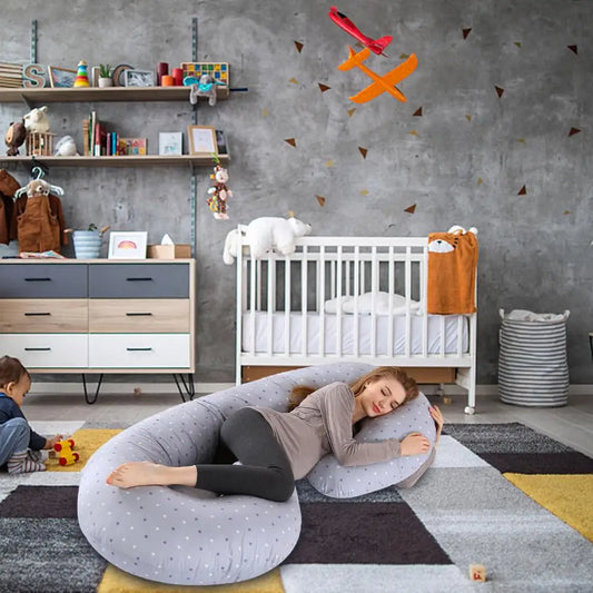 Pregnancy Pillows C-Shape Full Body Pillow with Removable Cover Maternity Pillow Side-Lying Waist Pillow Woman Sleep Side Pillow