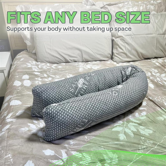 54”X8” Cylinder Body Pillow, Grey Cooling Hug Pillow for Adults, Memory Foam Cud