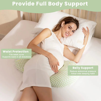 Pregnancy Pillow for Pregnant Women,Soft Pregnancy Body Pillow,Support for Back, Hips, Legs,Maternity Pillow