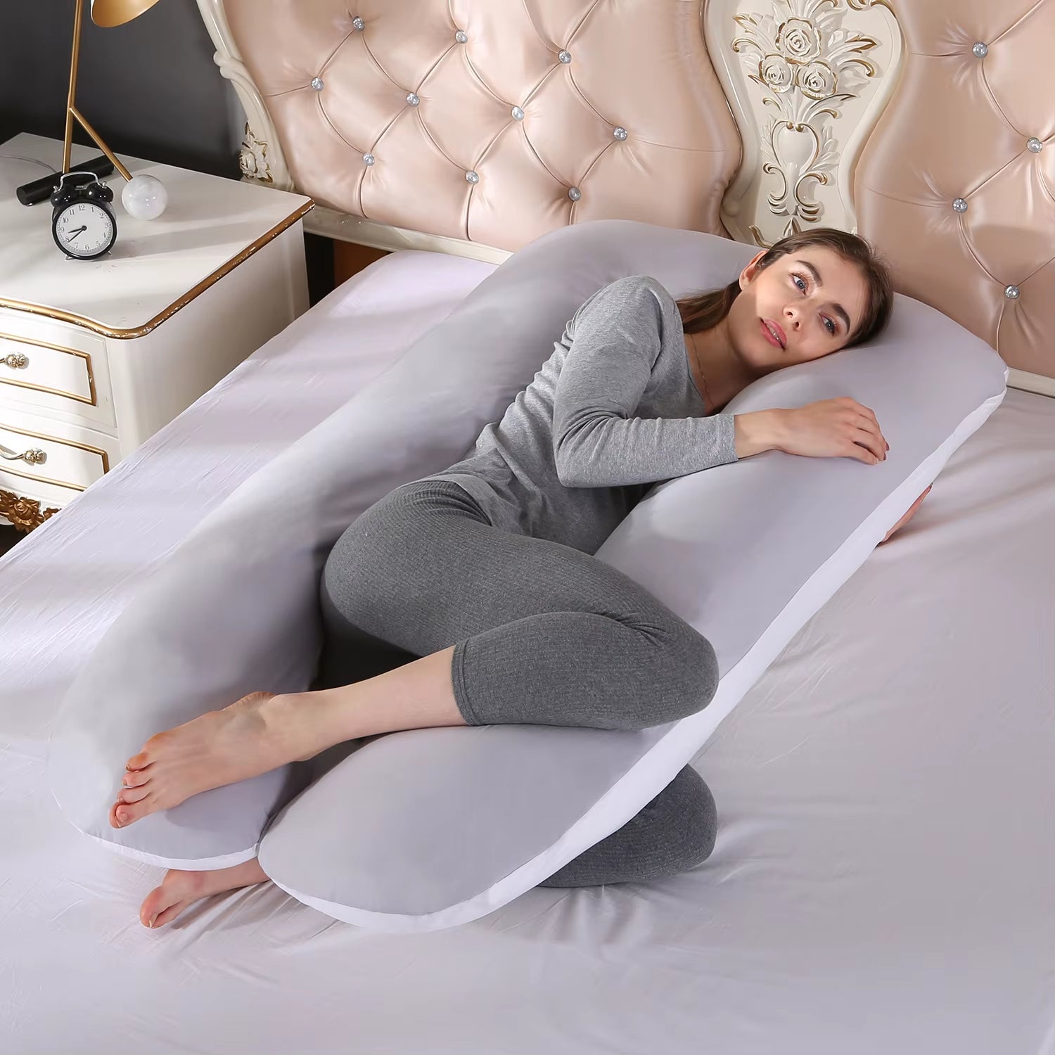 Multifunctional Pregnant Pillow U-Shape Pregnant Sleeping Support Pillow for Maternity Breast Feedings Cushion Nursing Pillow