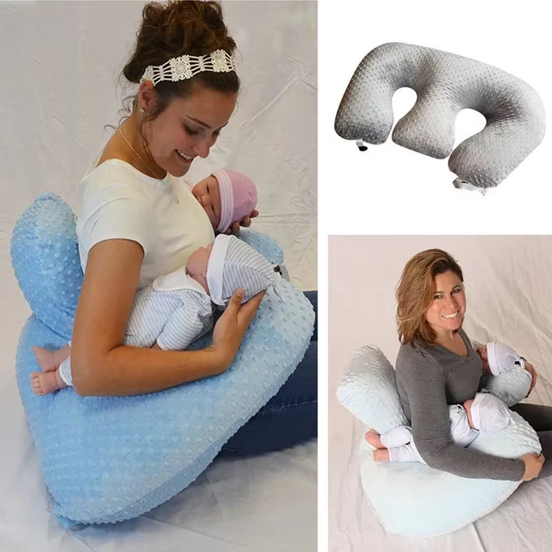 Baby Twin Pillow Nursing Breastfeeding Pillow Anti-Spitting Feeding Cushions Baby Nest