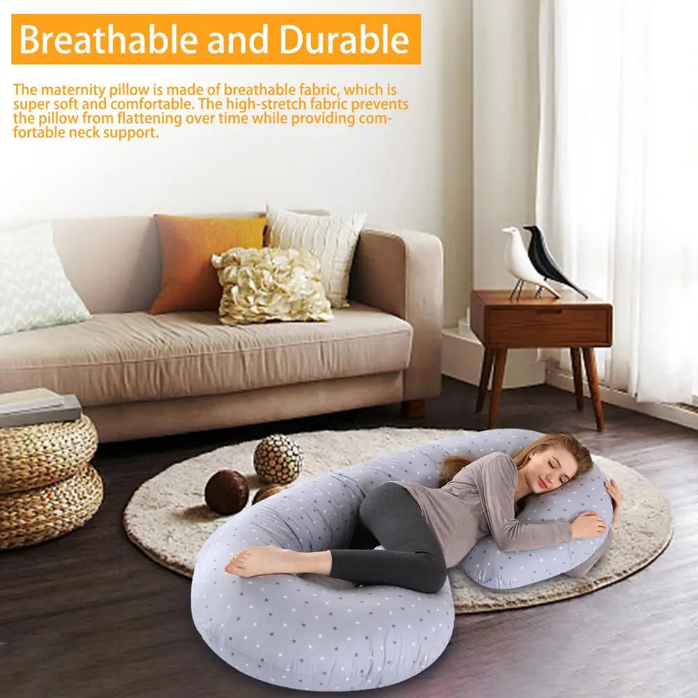 Pregnancy Pillows C-Shape Full Body Pillow with Removable Cover Maternity Pillow Side-Lying Waist Pillow Woman Sleep Side Pillow