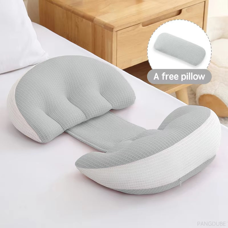 Pregnancy Pillow with 1Pc Free an Auxiliary Pillow Cotton Waist Support Pillow for Pregnant Women Sleeping Body Pillow