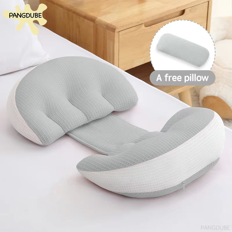 Pregnancy Pillow with 1Pc Free an Auxiliary Pillow Cotton Waist Support Pillow for Pregnant Women Sleeping Body Pillow