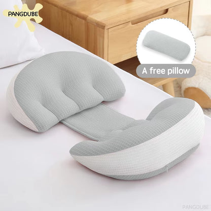 Pregnancy Pillow with 1Pc Free an Auxiliary Pillow Cotton Waist Support Pillow for Pregnant Women Sleeping Body Pillow